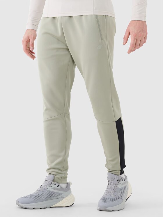 4F 4F Pantaloni di tessuto 4FWSS25TFTRM0836-44S Verde Regular Fit