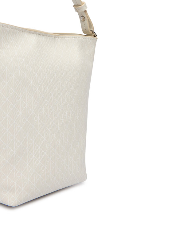 Calvin Klein Calvin Klein Torbica Emblem Aop Sm Bucket Crossbody LV04F3506G Bijela
