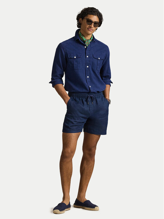 Polo Ralph Lauren Polo Ralph Lauren Pantalon scurți din material 710P08205001 Bleumarin Regular Fit