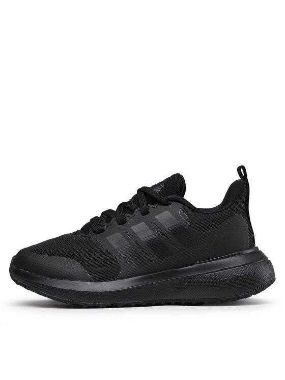 Adidas black running discount