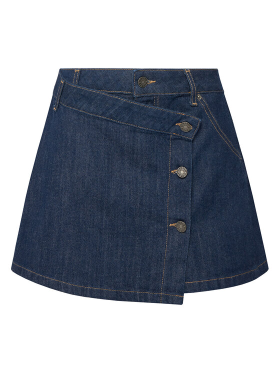 Guess Jeans Guess Jeans Džínsová sukňa W5BD96 D002A Tmavomodrá Regular Fit