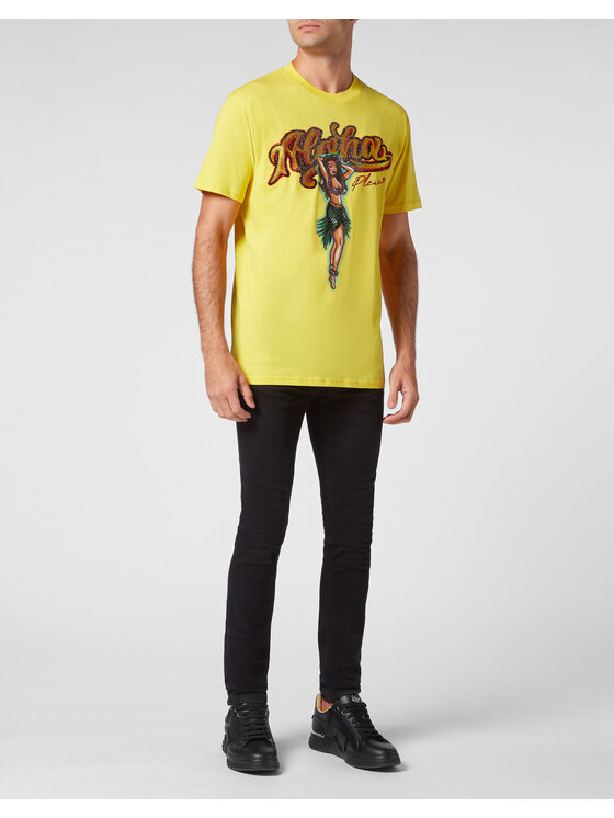 PHILIPP PLEIN PHILIPP PLEIN T-shirt 1053 Giallo Regular Fit