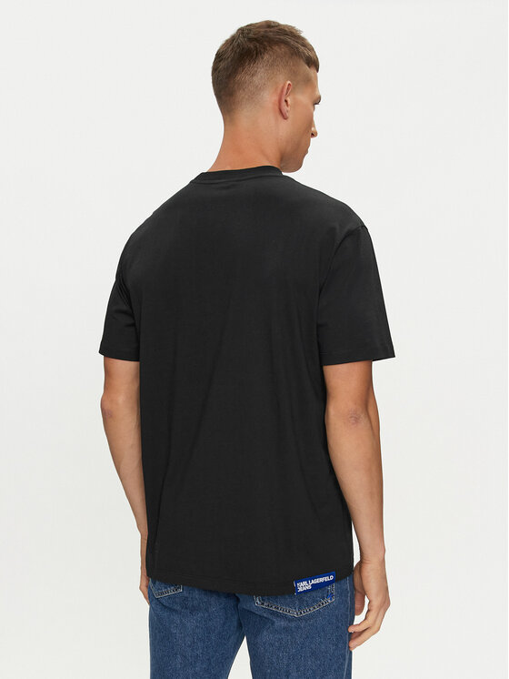 Karl Lagerfeld Jeans Karl Lagerfeld Jeans Marškinėliai 241D1705 Juoda Regular Fit