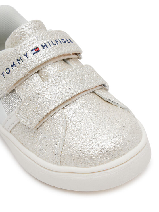 Tommy Hilfiger Tommy Hilfiger Tenisice Flag Low Cut Velcro Sneaker T1A9-33726-0375 M Écru