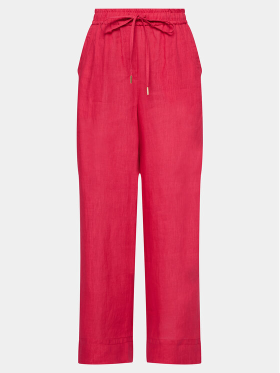 Marella Marella Kalhoty z materiálu Apogeo 2413131084 Růžová Relaxed Fit