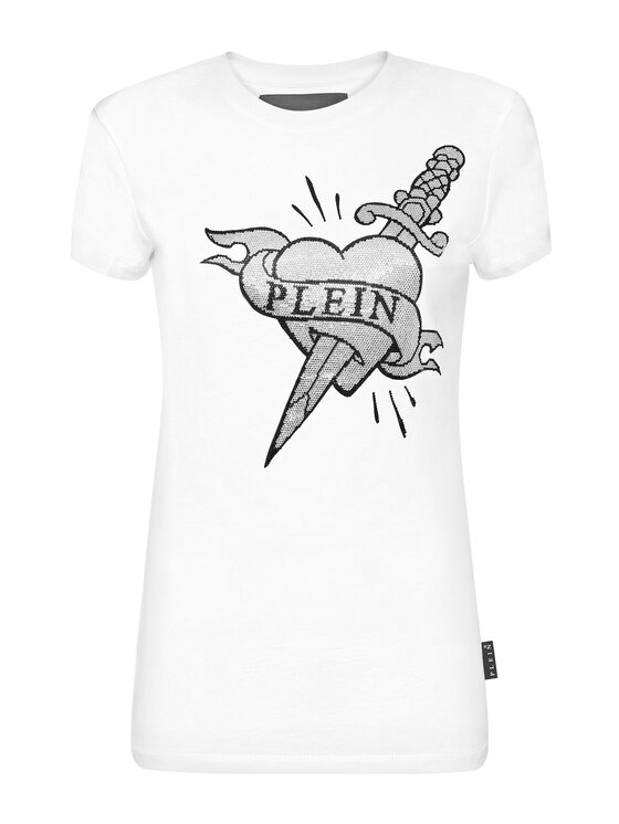 PHILIPP PLEIN PHILIPP PLEIN T-shirt 9533 Bianco Skin Tight Fit
