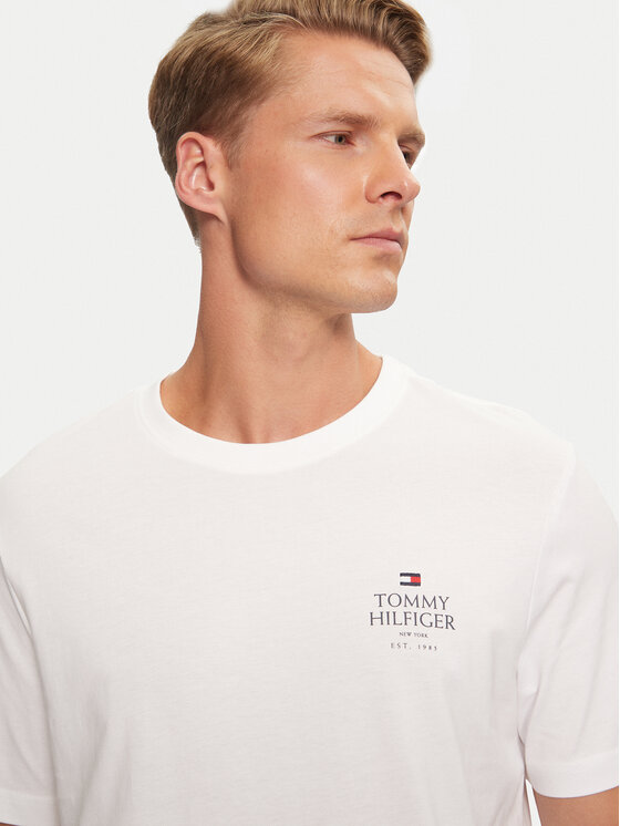 Tommy Hilfiger Tommy Hilfiger T-krekls MW0MW36500 Balts Regular Fit