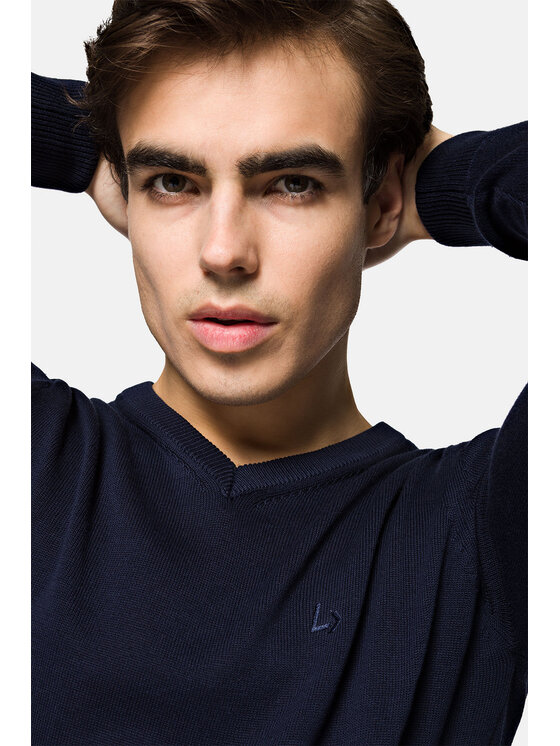 Lancerto Lancerto Sweter Jordi SW073222000070 Granatowy Regular Fit