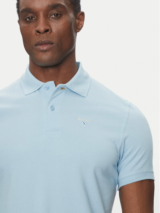 Barbour Barbour Polo Original Sports MML0358BL32 Błękitny Tailored Fit