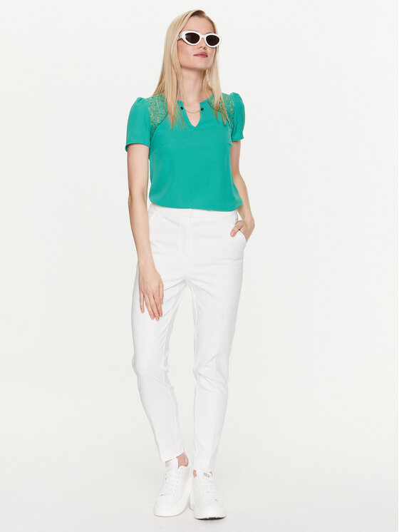 NAF NAF NAF NAF T-shirt Ojasper XENT113 Zelena Regular Fit