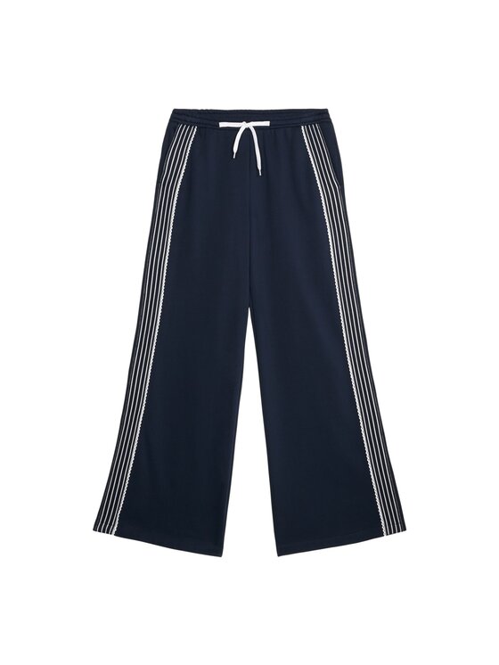 Oltre Oltre Pantaloni di tessuto P836J002407N034 Blu Baggy Fit