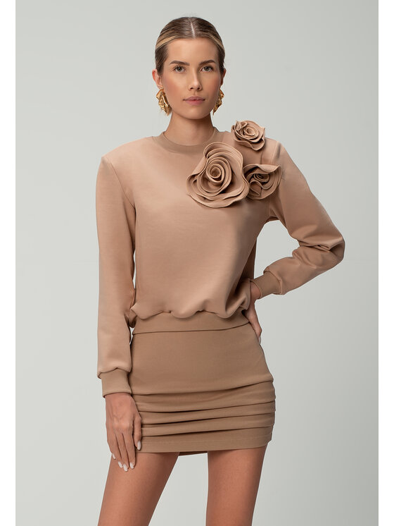 sax35th sax35th Bluza ROSEMARY Beżowy Regular Fit