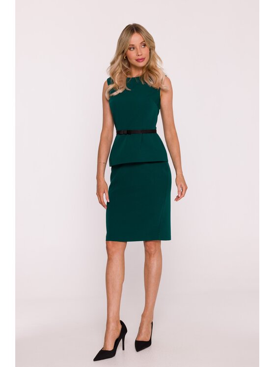 Stylove Stylove Sukienka elegancka s427 Zielony A-Line Fit