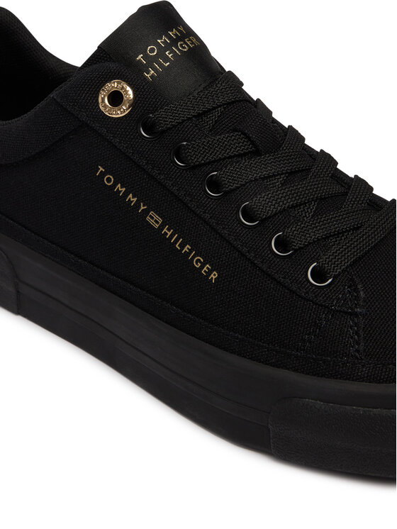 Tommy Hilfiger Tommy Hilfiger Superge Th Foxing Platform Canvas FW0FW09480 Črna