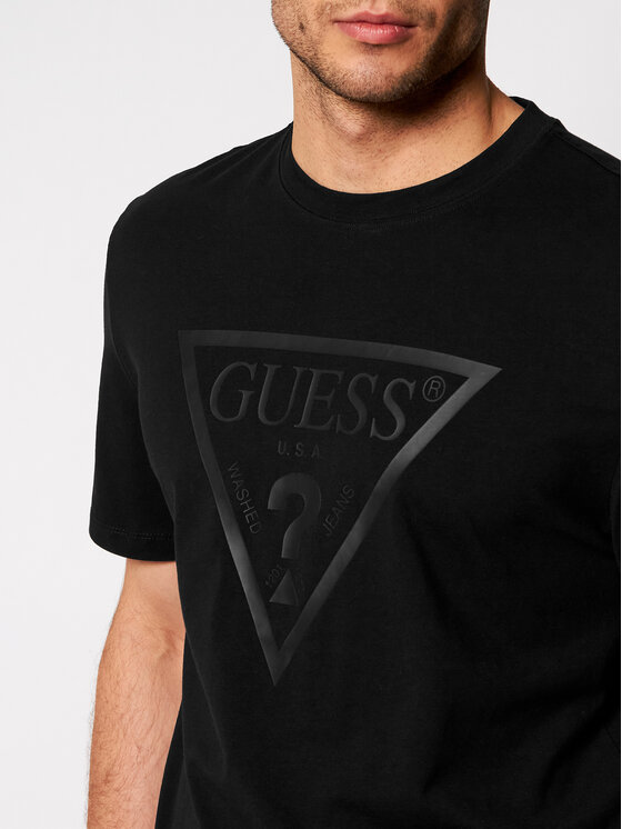 Guess Guess Футболка Ss U1GA06 J1311 Чорний Regular Fit