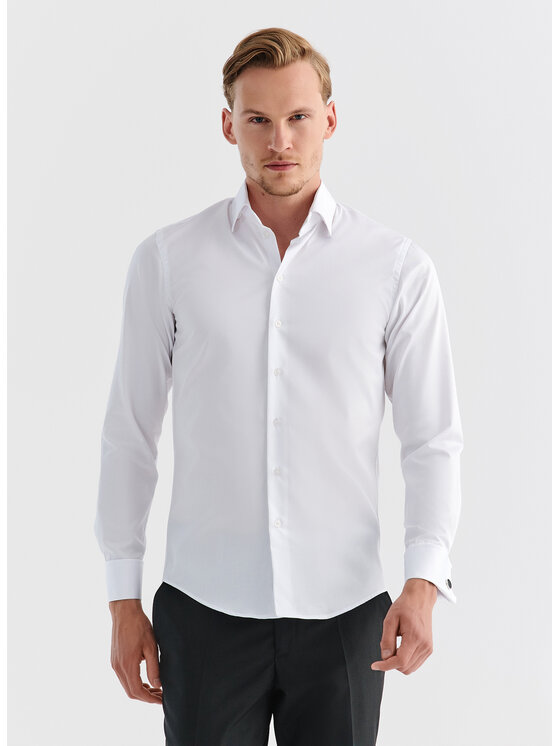 Pako Lorente Pako Lorente Koszula PLM-1X-576 Biały Slim Fit