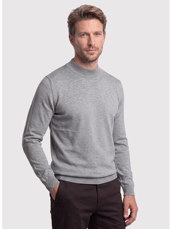 Pako Lorente Pako Lorente Sweter P26WN-2X-009 Szary Reglan Fit
