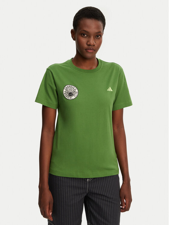 adidas adidas Póló FARM Graphic JD6292 Zöld Regular Fit