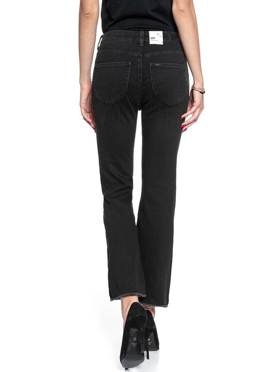Lee Lee Jeansy KICKED FLARE Szary Skinny Fit
