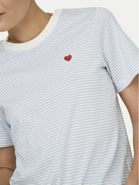JDY JDY Tričko Pisa 15298612 Modrá Regular Fit