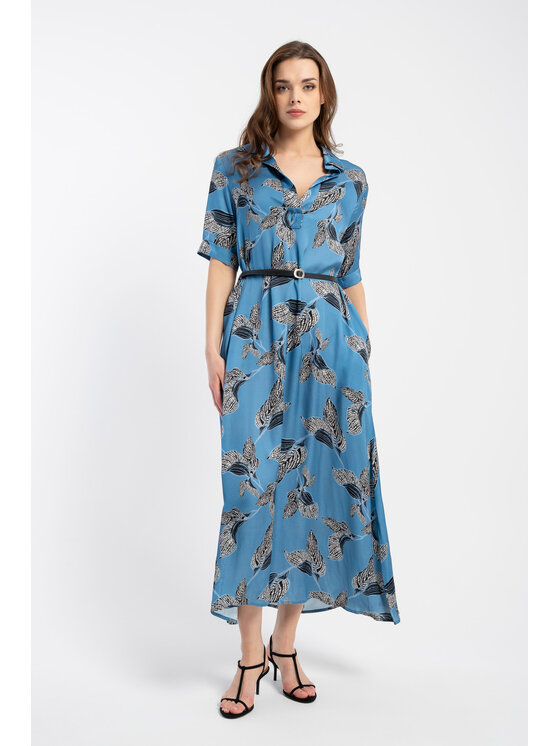 CLICK CLICK Sukienka codzienna 60-6130 Niebieski Relaxed Fit