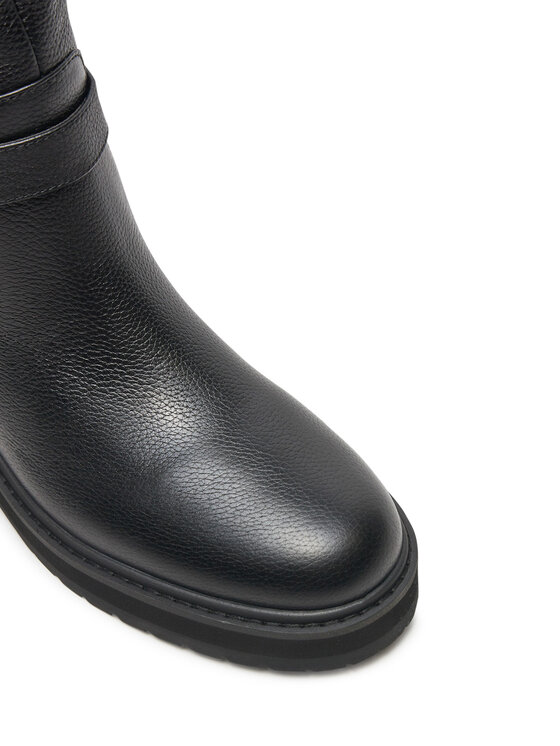 TWINSET TWINSET Kozačky ve vojenském stylu 242TGT172 Černá
