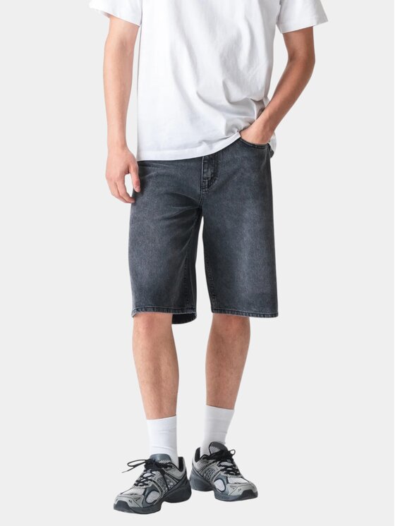 TeeShoppen TeeShoppen Szorty jeansowe 'Basic Collection' Czarny Regular Fit