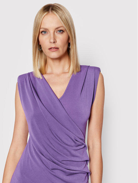 Kontatto Kontatto Коктейльна сукня M1215 Фіолетовий Slim Fit