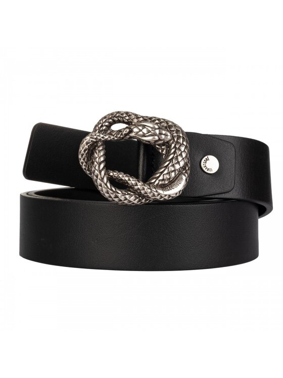 Pasek Just Cavalli, Czarny, NODO SNAKE