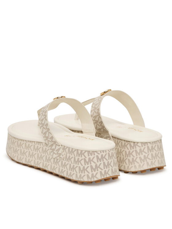 MICHAEL Michael Kors MICHAEL Michael Kors Flip flop Koya Flip Flap 40R6KOFA2B Écru