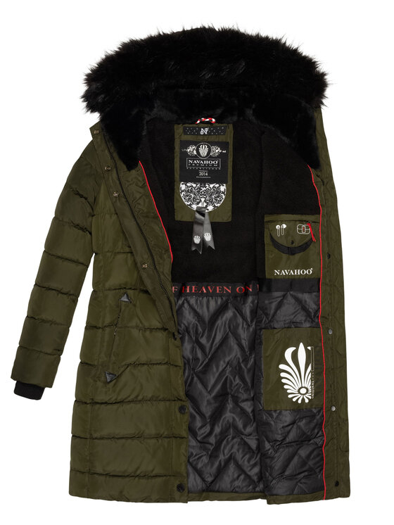 Navahoo Navahoo Kurtka zimowa Lotusblüte Pri Zielony Regular Fit