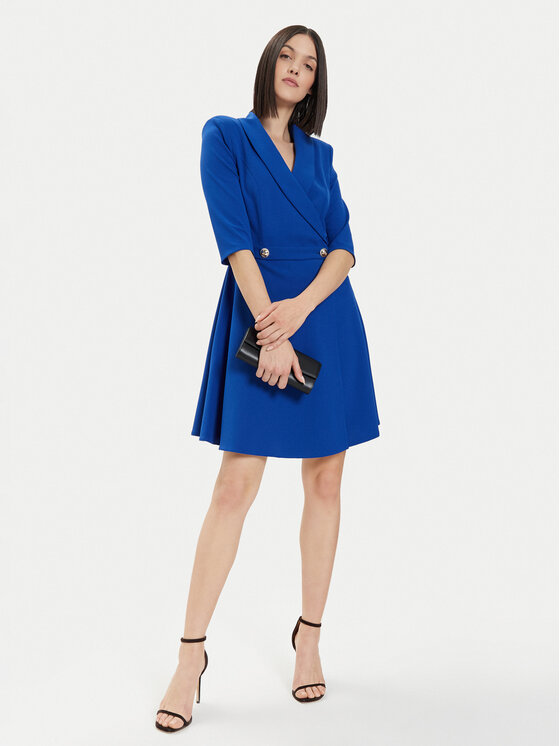 Rinascimento Rinascimento Rochie cocktail CFC0118280003 Albastru Regular Fit