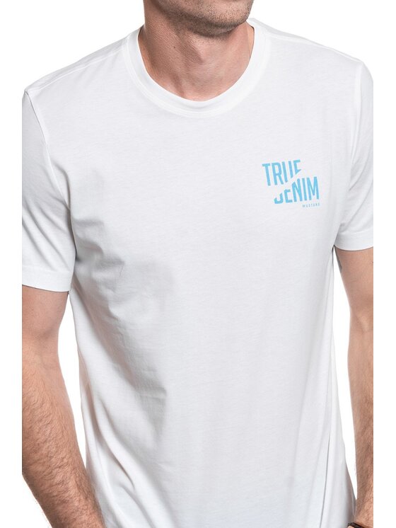 Mustang Mustang T-shirt ALEX C PRINT Bianco Regular Fit