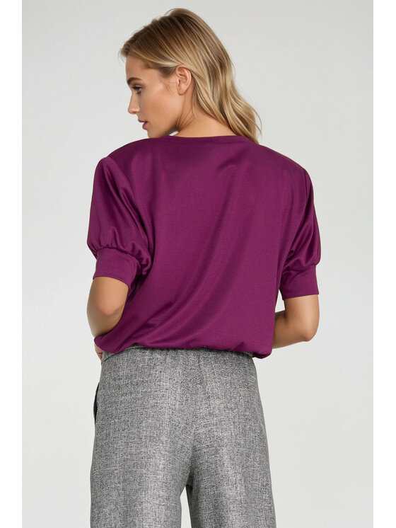 NIFE NIFE Bluza BL12 Fioletowy Oversize