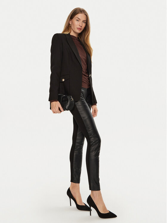 Marciano Guess Pantalon en cuir 4BGB24 9254Z Noir Slim Fit Modivo