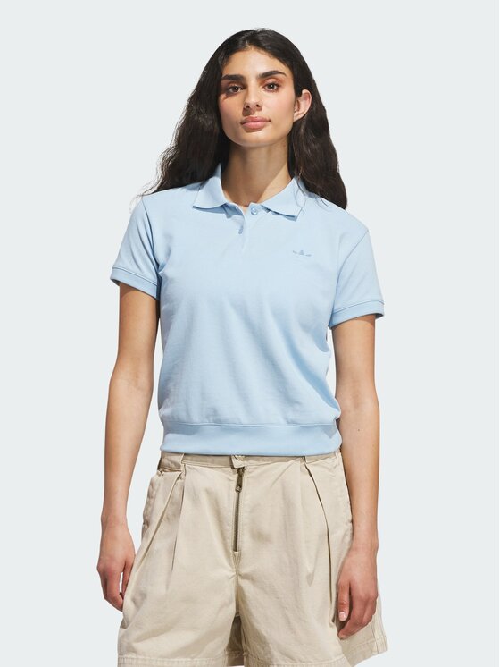 adidas adidas Polo 168164 Niebieski jasny Slim Fit