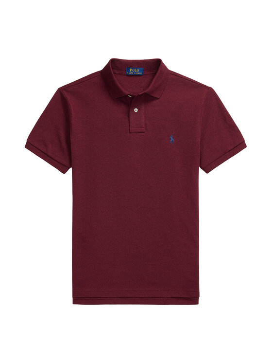 Polo Ralph Lauren Polo Ralph Lauren Тениска с яка и копчета 710536856343 Бордо Slim Fit