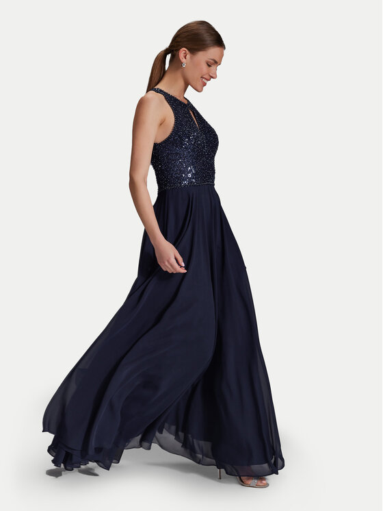 Hey Kyla Hey Kyla Sukienka wieczorowa 5AI053HK Granatowy Regular Fit