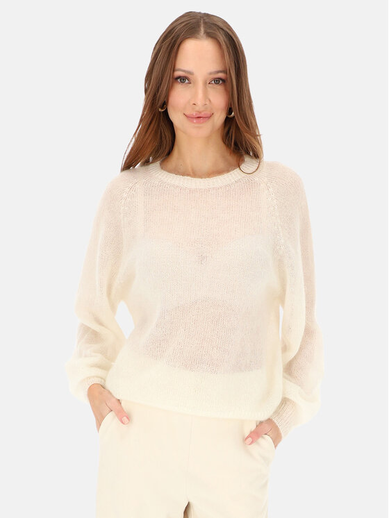 L’AF L’AF Sweter Kora Kremowy Regular Fit