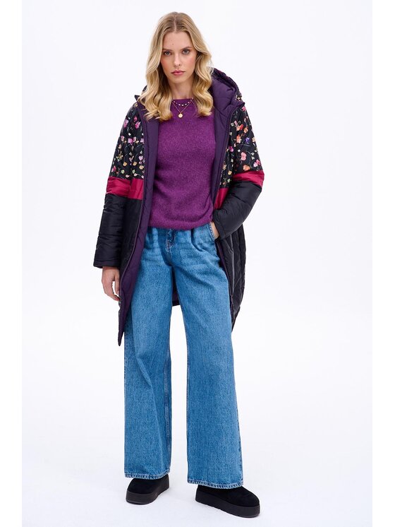 NAOKO NAOKO Kurtka zimowa Iceberg Blooming Secret Fioletowy Regular Fit