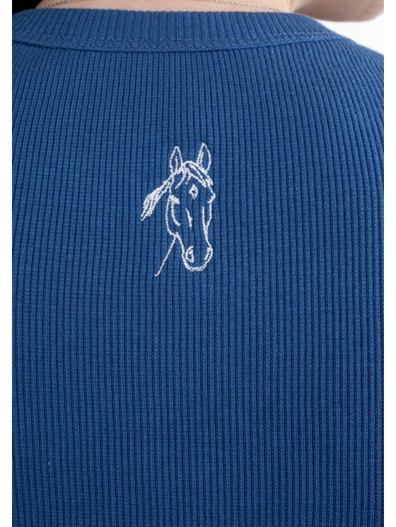 DKaren Sport DKaren Sport Bluzka EQ33 Niebieski Classic Fit