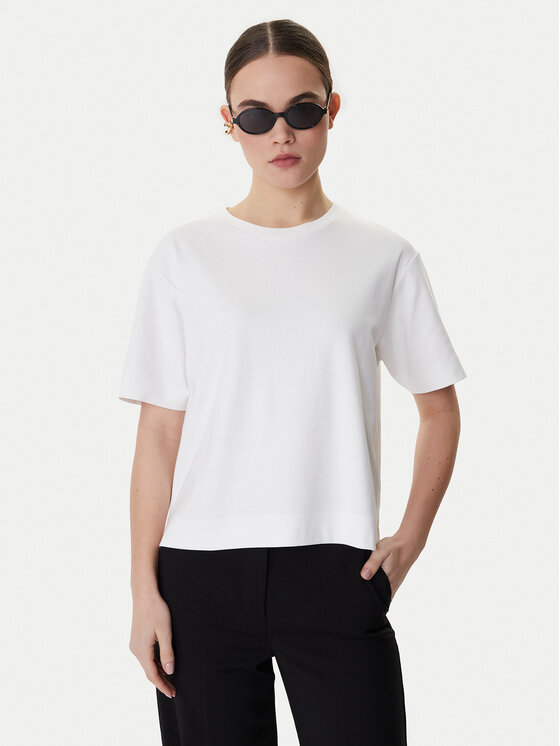 Weekend Max Mara Weekend Max Mara Футболка Multid 2615941031 Білий Relaxed Fit