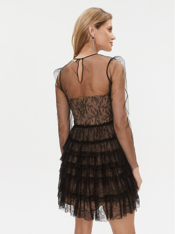 TWINSET TWINSET Sukienka koktajlowa 232TT2071 Czarny Regular Fit