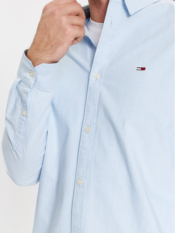 Tommy Jeans Tommy Jeans Camicia Classic Oxford DM0DM15408 Celeste Classic Fit