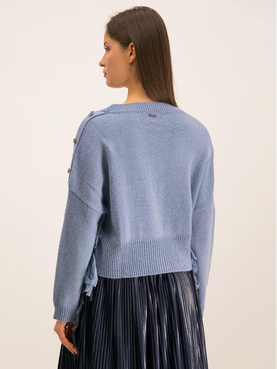Maglione F69398 MA32C Blu Loose Fit