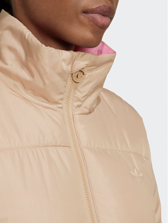adidas adidas Kevad-sügis jope Short Puffer Jacket HM2614 Beež Loose Fit