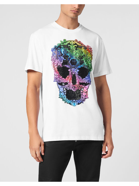 PHILIPP PLEIN PHILIPP PLEIN T-Shirt 9563 Biały Regular Fit