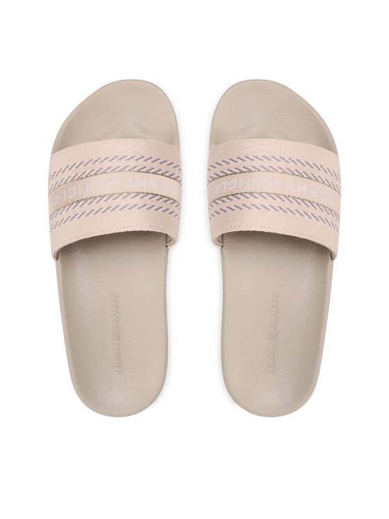 Tommy Hilfiger Tommy Hilfiger Plätud Webbing Slide FW0FW07153 Beež