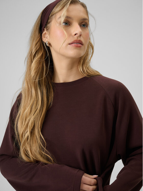 4F 4F Bluza EVERYWEAR Brązowy ciemny Regular Fit