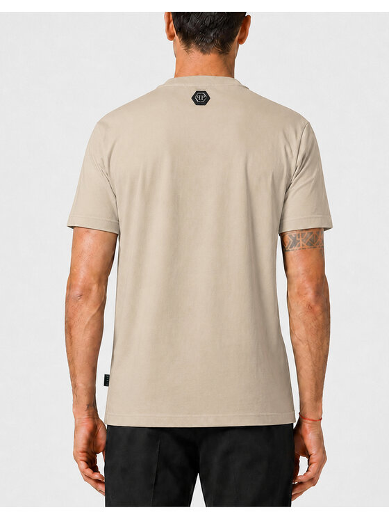 PHILIPP PLEIN PHILIPP PLEIN T-Shirt 31111 Beżowy Regular Fit